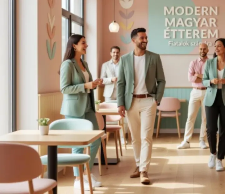 A Városudvar88 fiatalos csapata egy modern éttermi környezetben